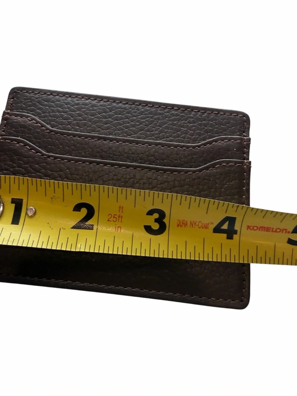 Premier Designs Genuine Leather Credit Card Holder Slim Brown Wallet NWT